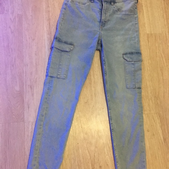 H&M denim skinny jeans w pockets, light blue wash - Picture 2 of 3
